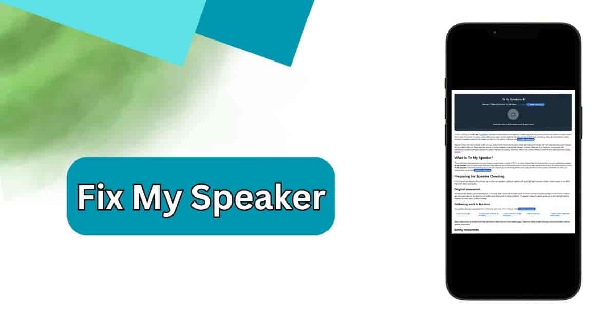 fix my speaker Profile Picture